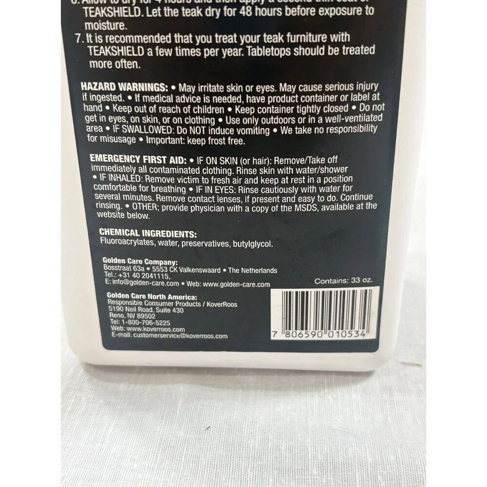 Golden Care Teak Shield 33 Fl Oz. Wood Product Protector